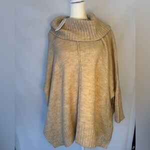 Olive & Oak-size S/M oversized tan cowl neck sweater new with tags